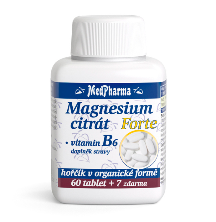 Magnesium citrát Forte a vitamín B6, MEDPHARMA, 139 Kč.
Magnesium citrát Forte a vitamín B6, MEDPHARMA, 139 Kč.