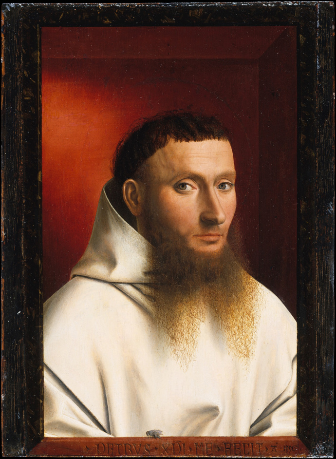 Portrét kartuziánského mnicha v římskokatolickém kostele (1446)
Portrét kartuziánského mnicha v římskokatolickém kostele (1446)