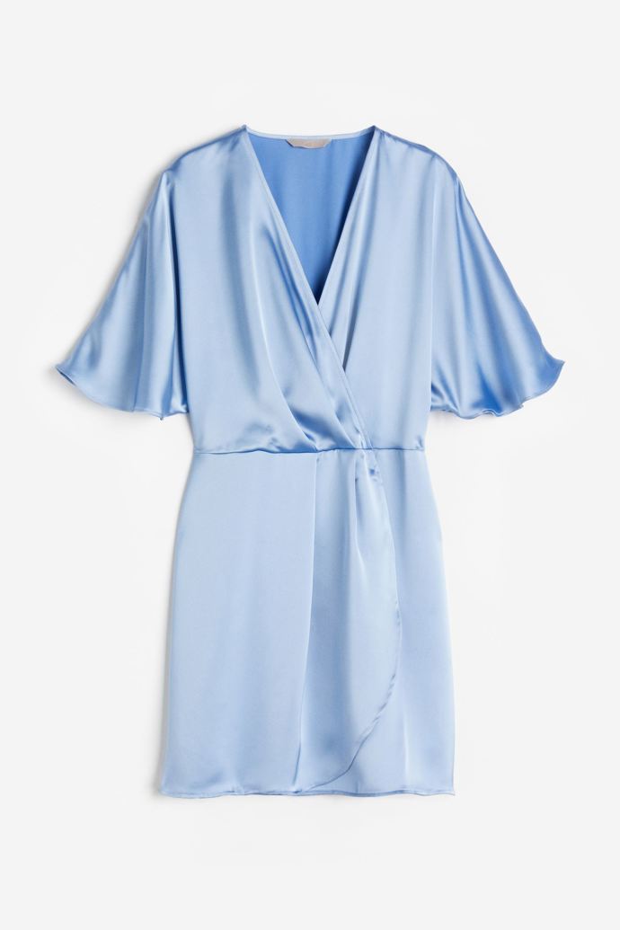 Saténové zavinovací šaty, H&M, 429 Kč
