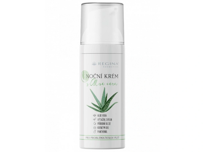 Noční krém Regina Aloe vera, s Koenzym Q10. 119 Kč
