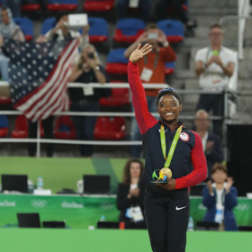 Simone Biles je jednou z nejtalentovanějších gymnastek historie. 
