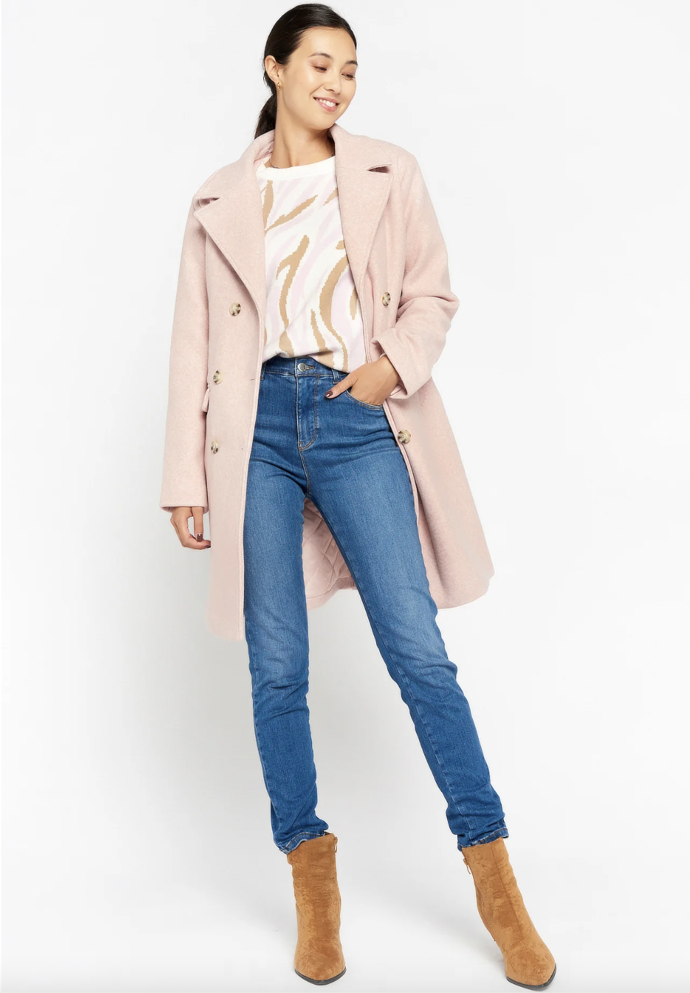 LolaLisa, Klasický kabát - nude pink, Zalando, 2 439 Kč

