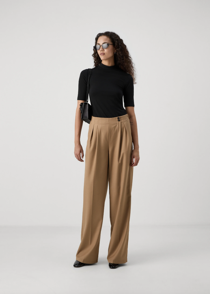 Vero Moda Tall, VMHAILEY WIDE PANTS - Kalhoty - tygří oko, 1 200 Kč
