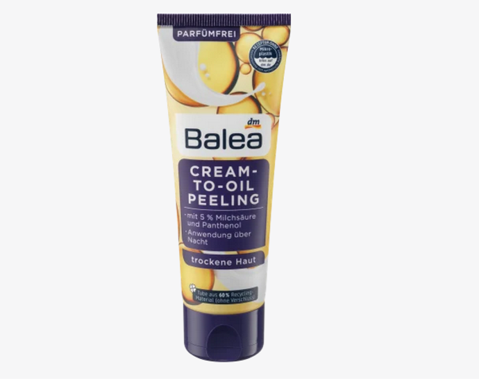 Pleťový krémově olejový peeling se postará o vaši pleť i v noci. Textura s kyselinou mléčnou, panthenolem, bakuchiolem, glycerinem a olejovým komplexem zanechá vaši pleť dlouhodobě zářivou a svěží. Při aplikaci se krém promění v olejový peeling – bez peelingových zrníček a drhnutí. 75 Kč

