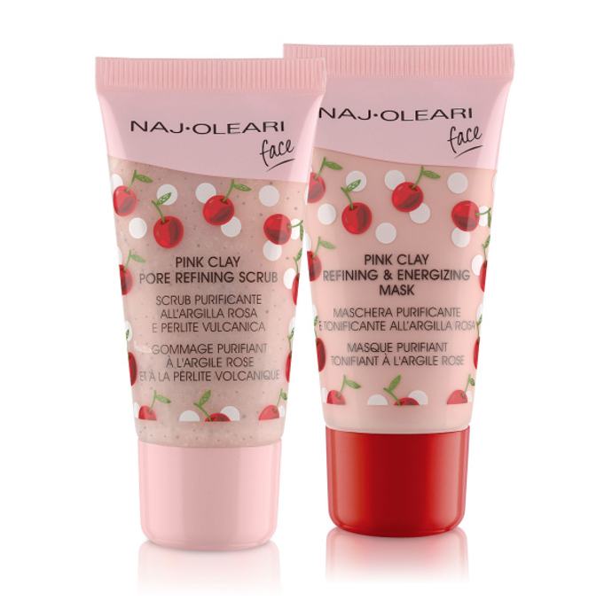 Dvoufázová péče obsahující peeling a pleťovou masku s růžovým jílem představuje ideální pomocníky k tomu, aby se vaše pokožka dostala během pár minut zpátky do formy. Peeling obsahuje jemný prášek z vulkanického perlitu a čistící růžový jíl, které doplňují výtažek z třešní a citronu pro účinnější regeneraci.
Maska s růžovým jílem pokožku na dlouho rozzáří a pomáhá eliminovat první stopy stárnutí. Výtažky z třešní, malin a citronu pomáhají navracet přirozený odstín a zpevnění. 490 Kč
