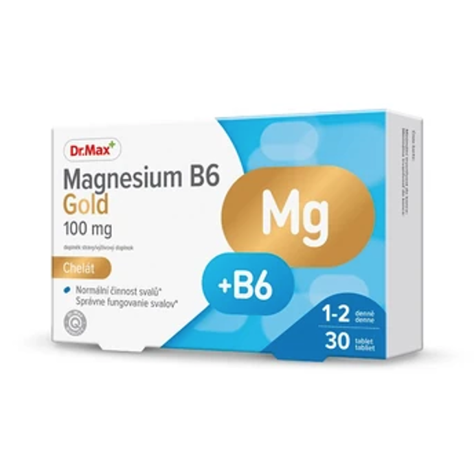 Magnesium B6 Gold obsahuje vysoce vstřebatelnou chelátovou formu hořčíku v kombinaci s vitaminem B6. Hořčík a vitamin B6 přispívají ke snížení míry únavy a vyčerpání. 229 Kč

V rámci Dnů Marianne nabízí síť lékaren Dr.Max slevy na vybrané zboží. 

