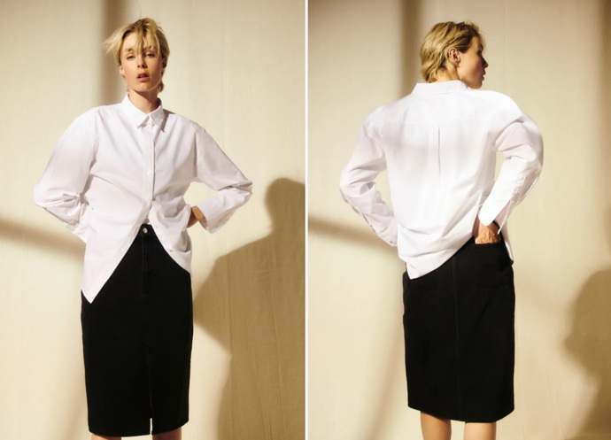Džínová sukně ke kolenům, H&M, 719 Kč
Džínová sukně ke kolenům, H&M, 719 Kč