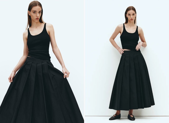 Skládaná áčková sukně, H&M, 1 199 Kč
