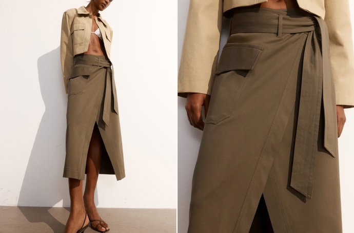 Zavinovací sukně s vysokým pasem, H&M, 1 459 Kč
