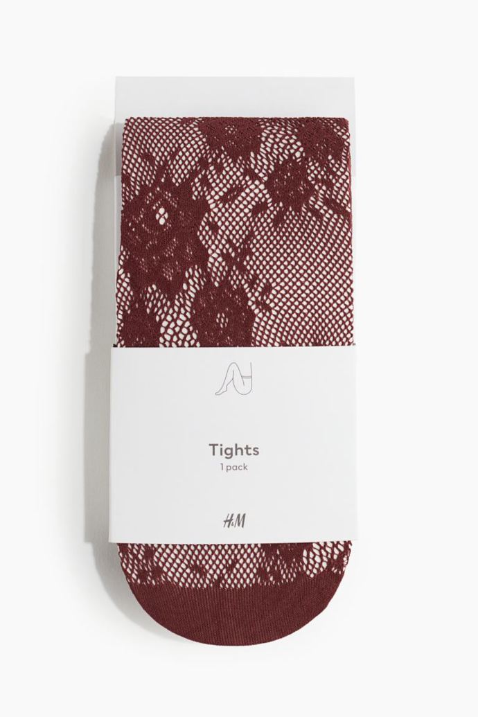 Vínové krajkové punčocháče, H&M, 359 Kč
Vínové krajkové punčocháče, H&M, 359 Kč