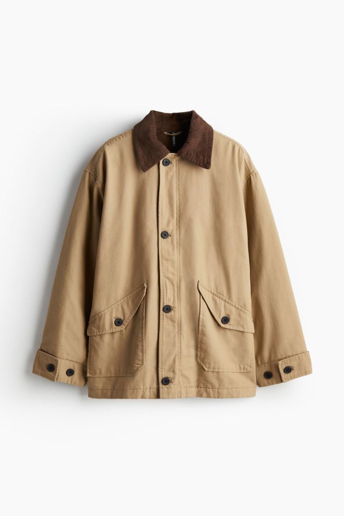 Oversized plátěná bunda, H&M, 1 199 Kč
