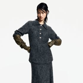 Pletená sukně z mohérové směsi, H&M, 1 459 Kč
