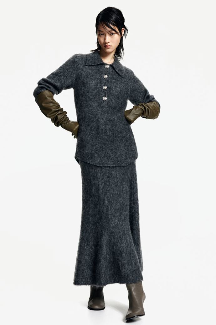 Pletená sukně z mohérové směsi, H&M, 1 459 Kč
