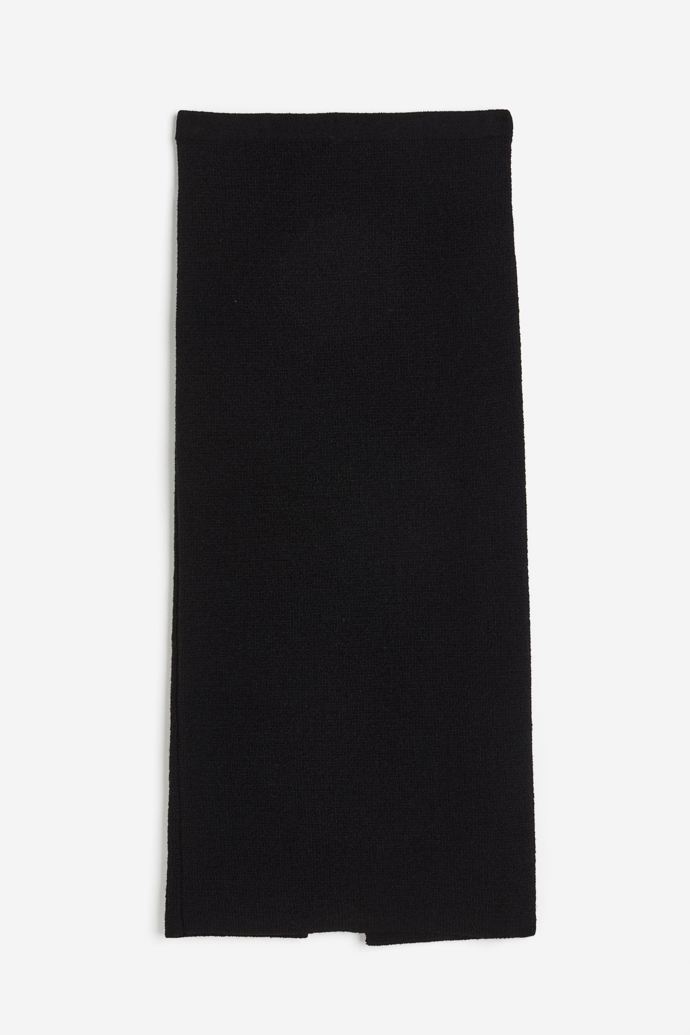 Dlouhá pletená pouzdrová sukně, H&M, 349 Kč
