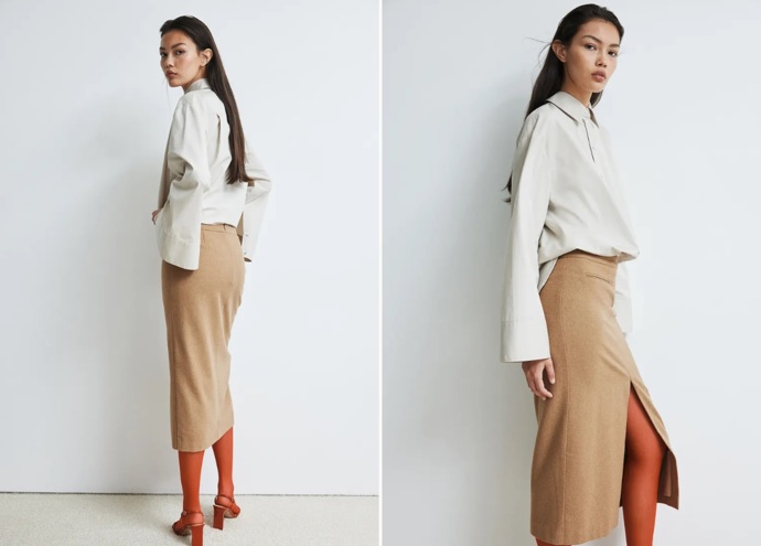 Pouzdrová sukně z vlněné směsi, H&M, 839 Kč
Pouzdrová sukně z vlněné směsi, H&M, 839 Kč