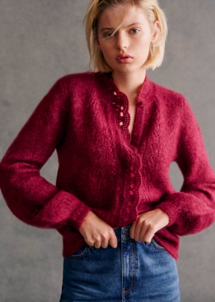Kardigan, Sézane, 115 eur, sezane.com
Kardigan, Sézane, 115 eur, sezane.com
