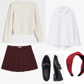 Outfit v preppy stylu
