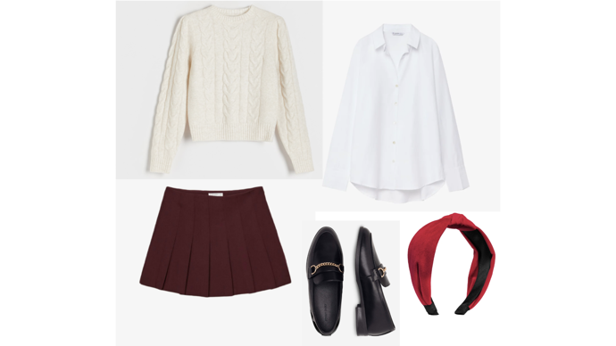 Outfit v preppy stylu
