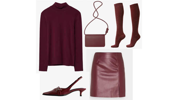 Bordó outfit
