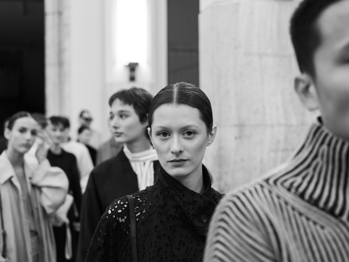 Backstage retrospektivní přehlídky značky Nehera v Bratislavě.
