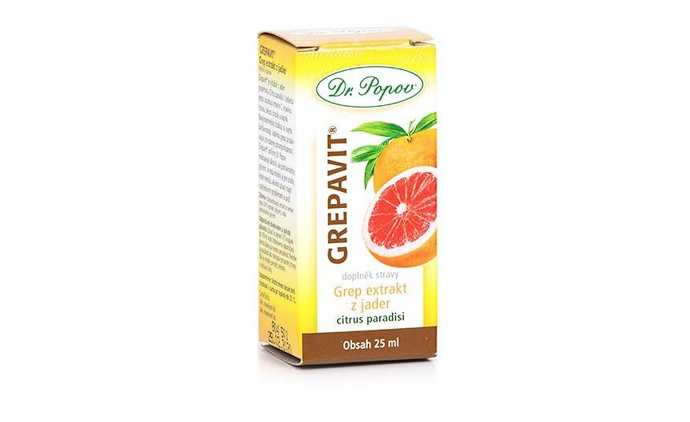 Grepavit je výtažek z jader graperfruitu (Citrus paradisi) sloužící jako doplněk stravy. Produkt obsahuje vitamin C, dále kyselinu listovou, železo, draslík, vápník a bioflavonoidy.179 Kč
