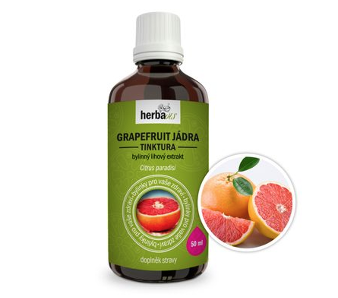 Bylinná tinktura z grapefruitových jader brzdí růst bakterií, virů, plísní a kvasinek. Tradičně jsou semínka grapefruitu využívána ke stimulaci přirozené obranyschopnosti celého organismu. Extrakt z grapefruitových jáder velice dobře přispívá k harmonizaci a stabilizaci žaludečních a střevních potížích. Může se podpůrně využívat při akutních i chronických infekcích. 129 Kč
