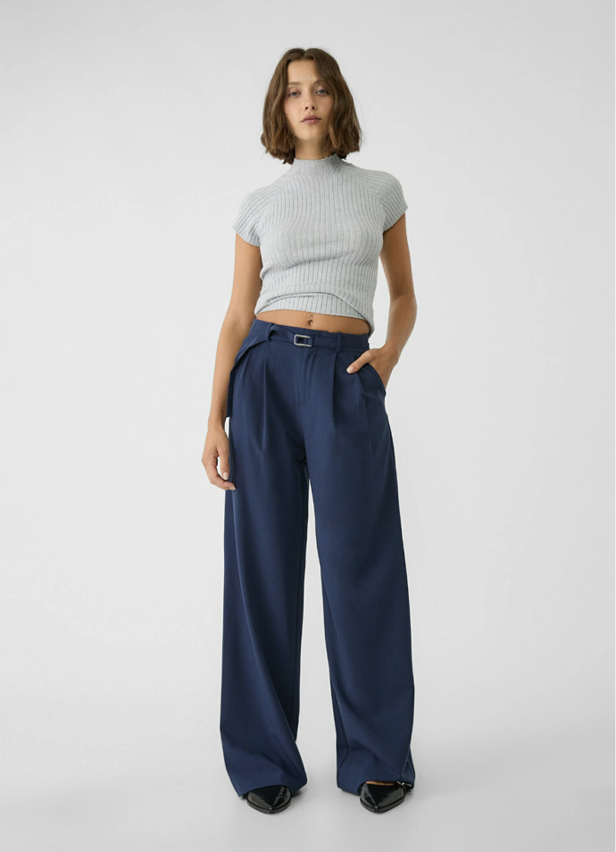 Kalhoty, temně modrá, Stradivarius, Zalando, 699 Kč
Kalhoty, temně modrá, Stradivarius, Zalando, 699 Kč