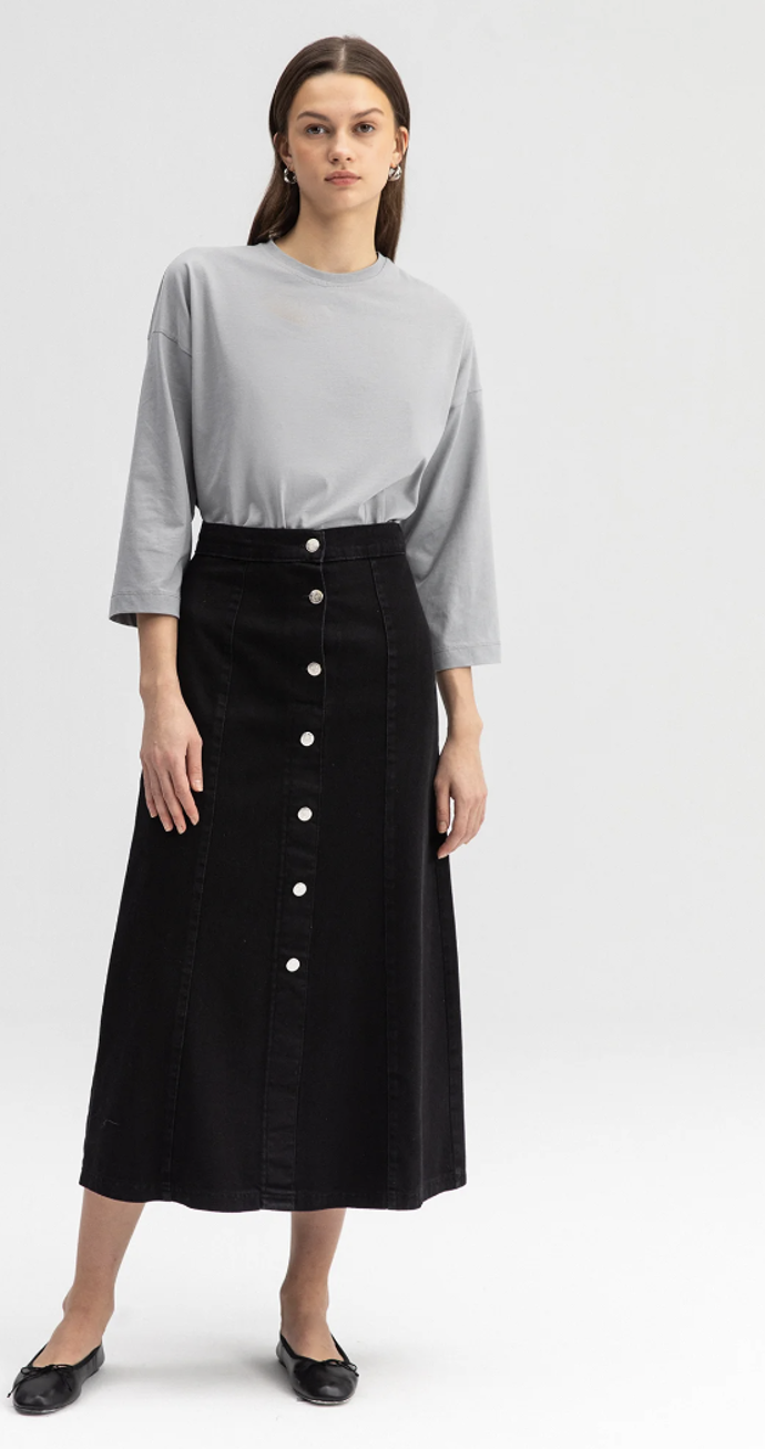 Touché Privé, áčková sukně, černá, Zalando, 874 Kč
