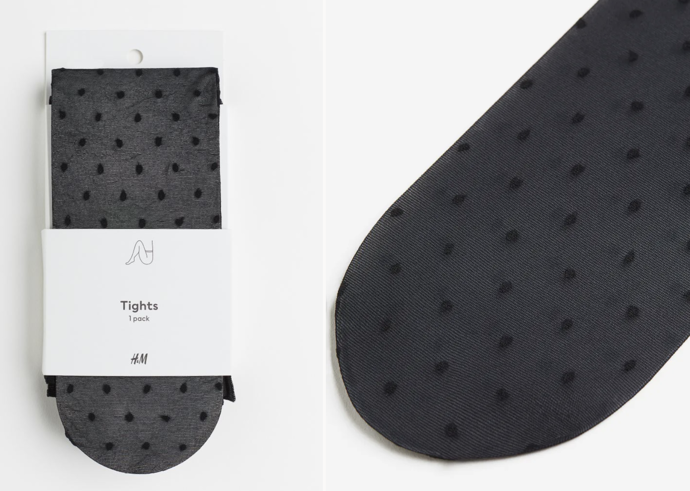 40 denier punčocháče s puntíky, H&M, 239 Kč
