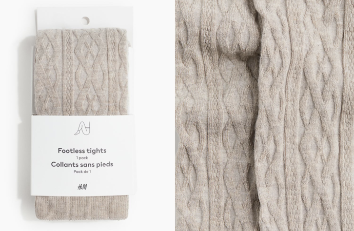Úpletové legíny bez chodidlové části, H&M, 359 Kč
