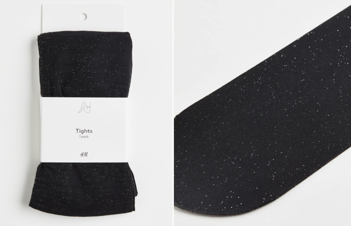 Třpytivé punčocháče 40 denier, H&M, 339 Kč
