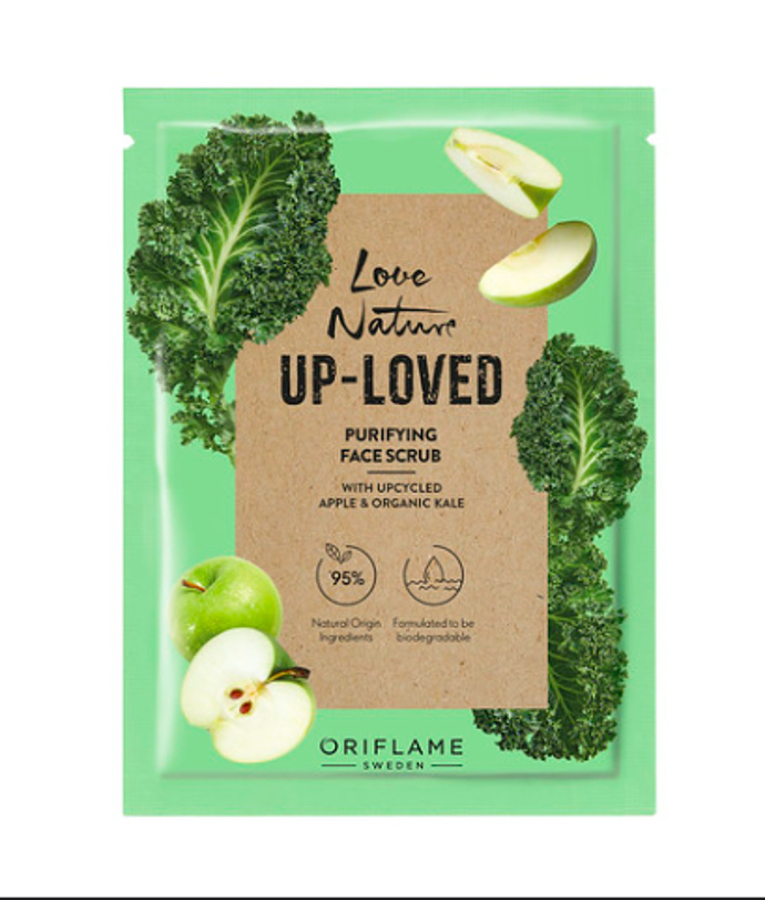 Čisticí pleťový peeling Love Nature Up-Loved, Oriflame, 150 Kč (1ks)

Peeling sice nepatří do denní rutiny, nicméně minimálně jednou či dvakrát týdně je vhodné jej do péče o pleť zařadit. Odstraní z pleti odumřelé buňky a krásně ji projasní. Tato novinka od Oriflame je skvělá svým složením s upcyklovaným jablkem a bio kapustou. To potěší zejména ty. vás, který myslí na omezení plýtvání a ochranu přírody. Peeling je vhodný pro každý typ pleti. 
