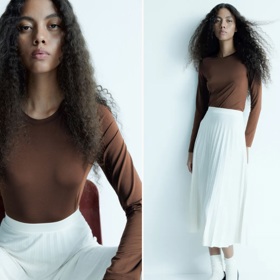 Top z mikrovlákna s dlouhými rukávy, H&M, 239 Kč

