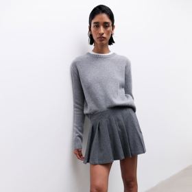 Skládaná šortková sukně z vlněné směsi, H&M, 959 Kč
