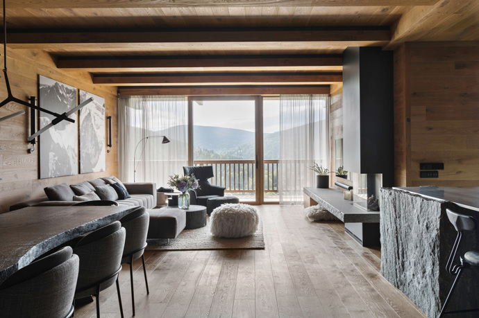 Stylový apartmán v Krkonoších. 
