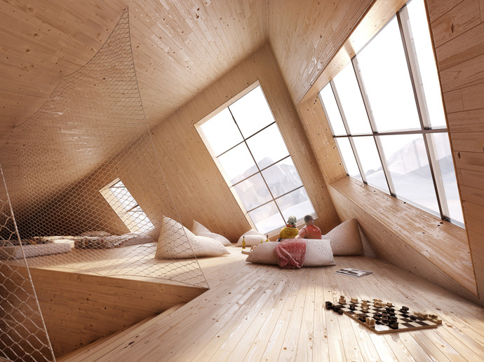 Futuristickou horskou chatu s fascinujícím vzhledem a úchvatným výhledem na Tatry najdeme v Kežmaroku. Moderní design v souladu s přírodou a udržitelnou architekturou slibuje nezapomenutelný zážitek každému návštěvníkovi.
