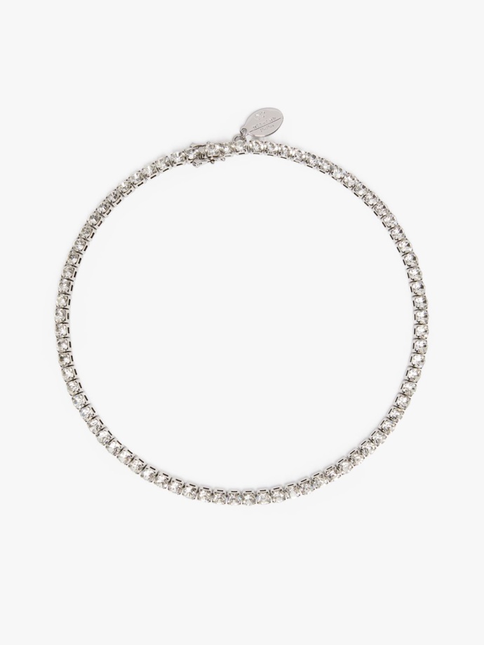 Rhinestone-adorned tennis choker necklace, Weekend Max Mara, 3200 Kč
