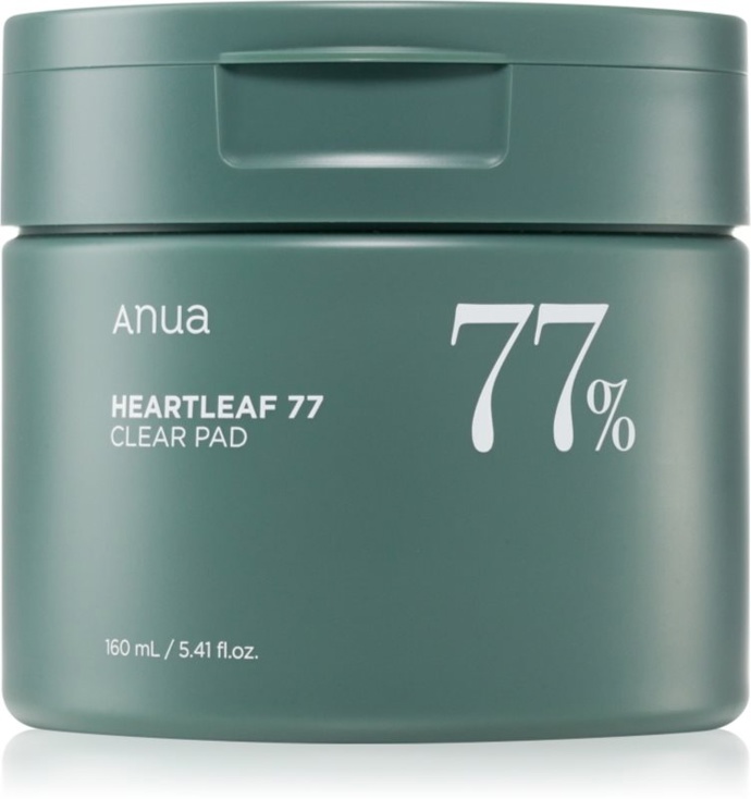 Tonizační polštářky proti černým tečkám Heartleaf 77% Toner Pad, Anua, 600 Kč
