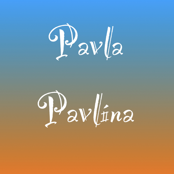 PAVLA

Jméno s karmickou zátěží. Zde řádí v životních intervalech Saturn. Stálo by za to jít na matriku a jméno změnit. Uvidíte, že se vám opět rozzáří sluníčko v očích. Vládne Saturn. Slunce, Venuše a opět Saturn.

PAVLÍNA

Jméno s horším vnitřním přizpůsobením. Nešťastná i bojovná. Obrácený Mars s Plutem dělá pěknou paseku. Vždy přímá, někdy náladová. ale uvnitř hodná, toužící být jen trochu šťastná. Někdy je až nepřiměřeně tvrdá. Dokáže udělat z bytu vkusnou zlatou klícku a v ní bojuje o vše, co jí osud přidělí. Dokáže být tvůrčí i obětavá. Doporučené jméno pro dívky narozené v Býku. Kozorohu a Raku. Vládne ten zatracený Saturn s Plutem a Mars.
