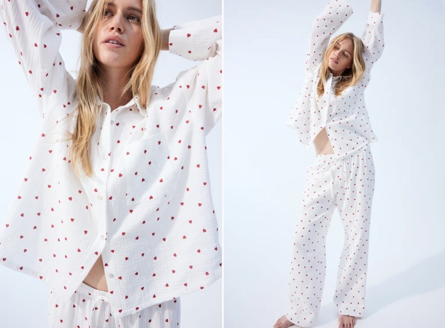 Pyžamo z bavlněného mušelínu, H&M, 959 Kč
