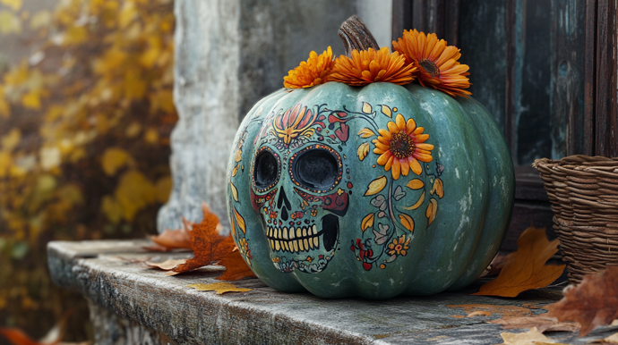 Dýně pomalované ve stylu Dia de los Muertos se staly oblíbenou dekorací, která propojuje svět živých se vzpomínkami na zesnulé.
Dýně pomalované ve stylu Dia de los Muertos se staly oblíbenou dekorací, která propojuje svět živých se vzpomínkami na zesnulé.