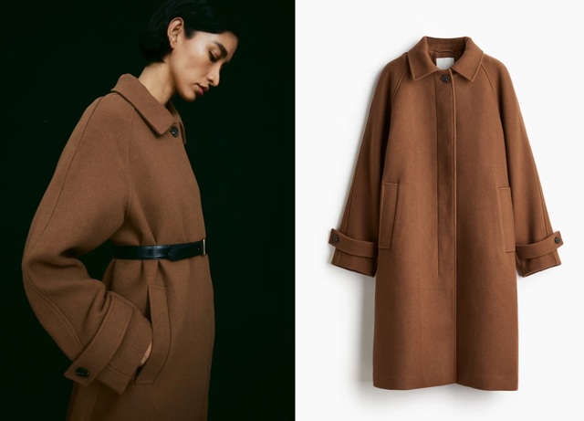 Kabát ke kolenům, H&M, 1 459 Kč
