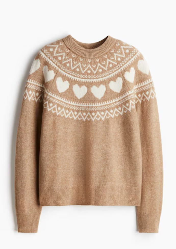 Béžový svetr z žakárového úpletu, H&M, 669 Kč
Béžový svetr z žakárového úpletu, H&M, 669 Kč