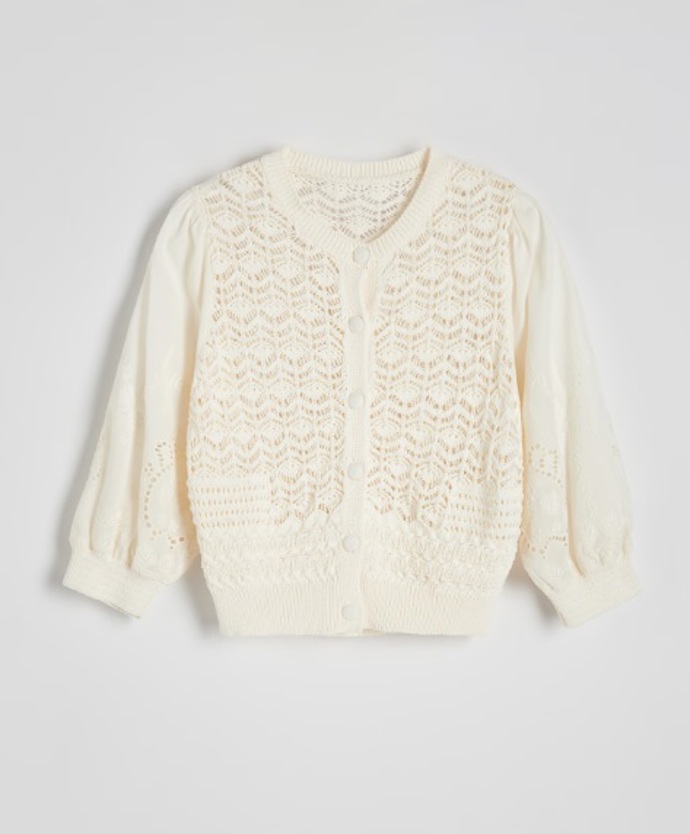 Crochetový svetr, Reserved, 899 Kč

