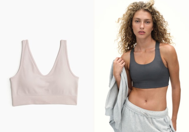 Sportovní podprsenka s nízkou podporou, H&M, 359 Kč, sportovní podprsenka s vysokou podporou z DryMove™, H&M, 479 Kč
