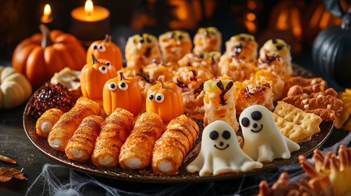 Příprava halloweenských jednohubek je překvapivě jednoduchá a záleží především na vaší fantazii.
