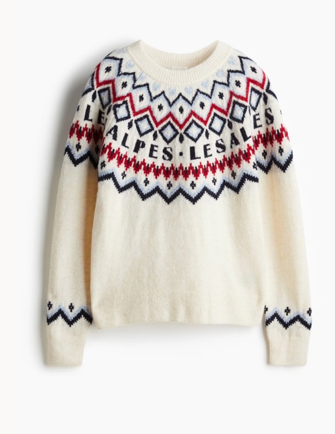 Bílý svetr z žakárového úpletu, H&M, 669 Kč
Bílý svetr z žakárového úpletu, H&M, 669 Kč