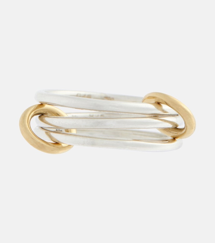 Prsten Solarium SG 18kt gold and sterling silver linked rings, Spinelli Kilcollin, 490 eur
