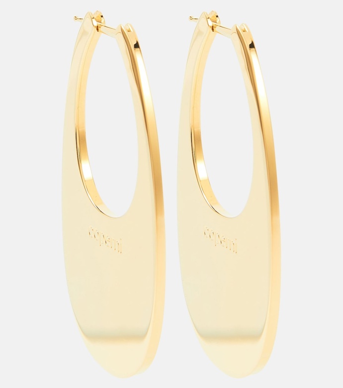 Ploché náušnice Large Swipe earring, Coperni, 350 eur
