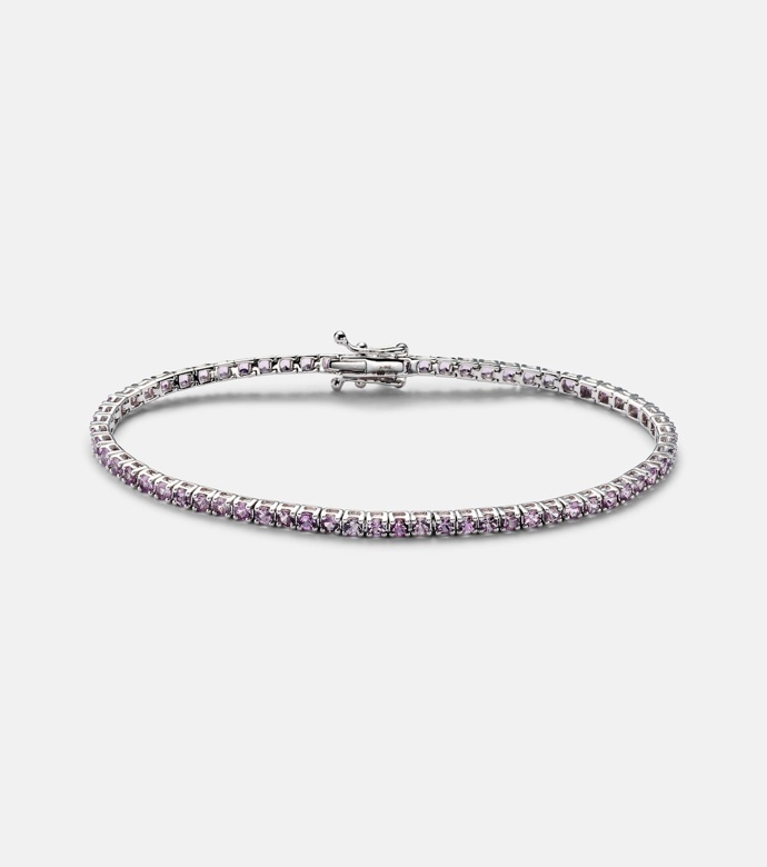 Náramek se safíry 14kt white gold tennis bracelet with sapphires, Roxanne First, 2815 eur
